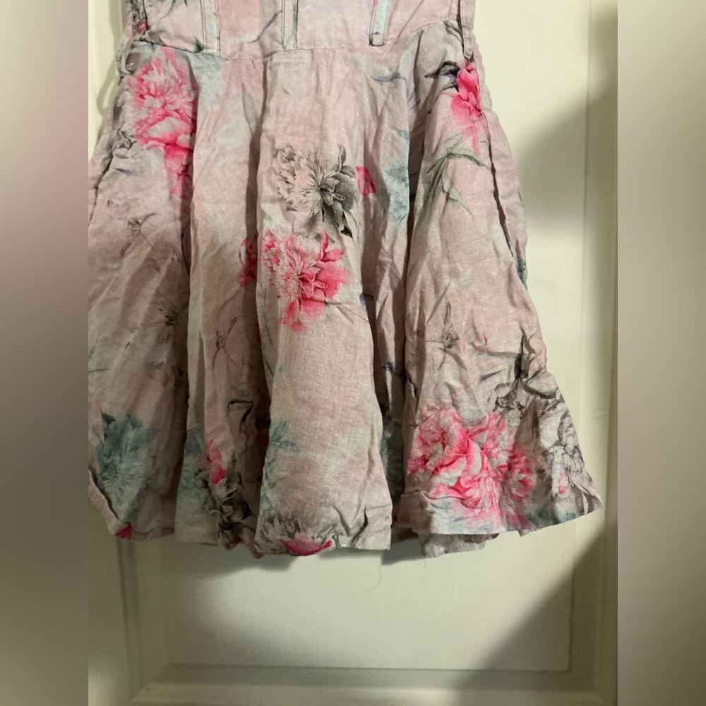 Bardot‎ Adeline Mini Strapless Pink Floral Coquette Corset Dress Fairy Feminine - Picture 2 of 8